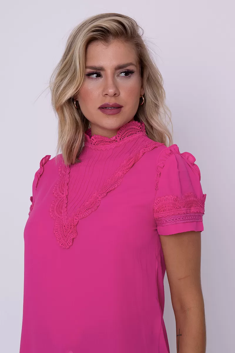 Karmani - Blusa Karmani detalhe gripir Rosa - 10007735