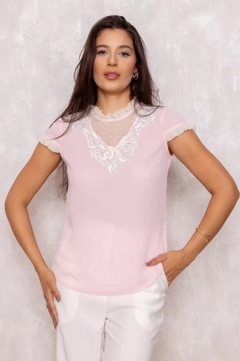 Karmani - Shirt Karmani crepe flu pink - 10007627