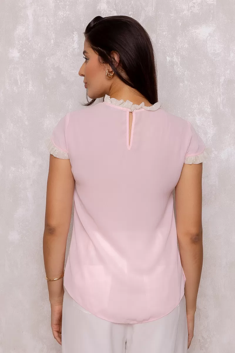 Karmani - Shirt Karmani crepe flu pink - 10007627
