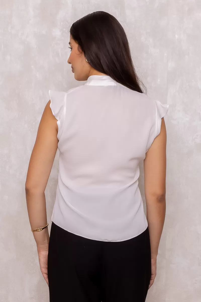 Kesses - Shirt Kesses Sleeve Frill OffWhite - 10008140