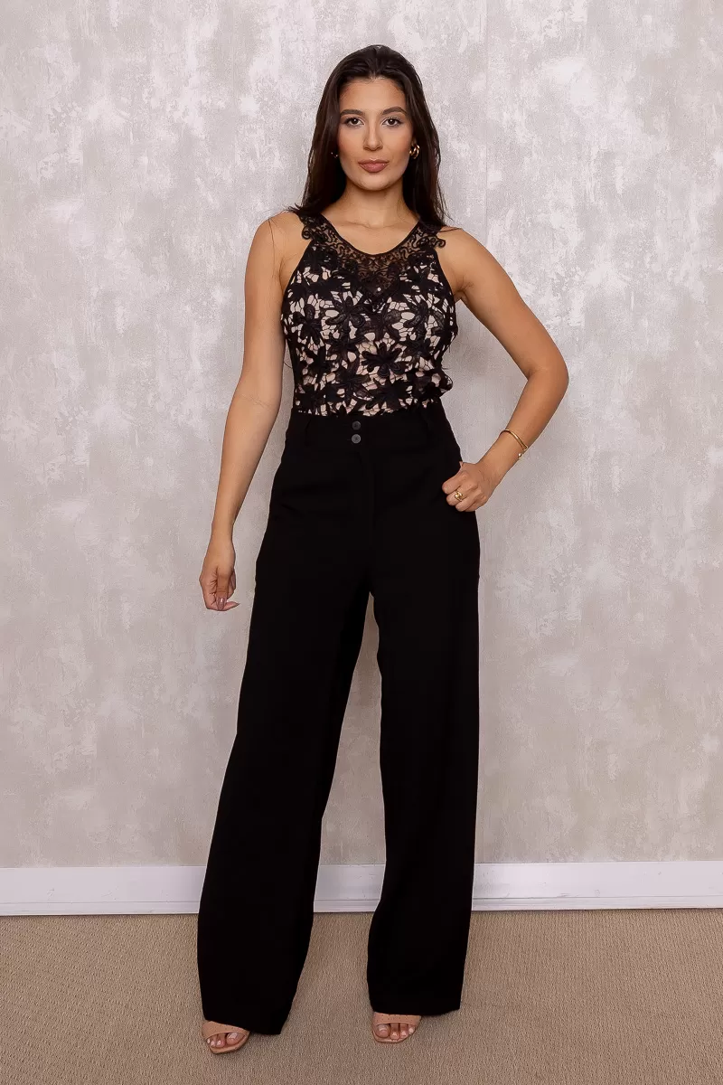 Kesses - Body Kesses tule bordado Preto - 10008186