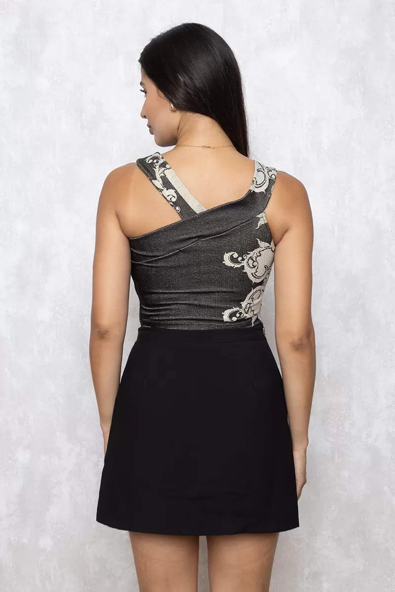 Limone - Cropped Limone shoulder to shoulder Printed Beige 02-365 - 10009108