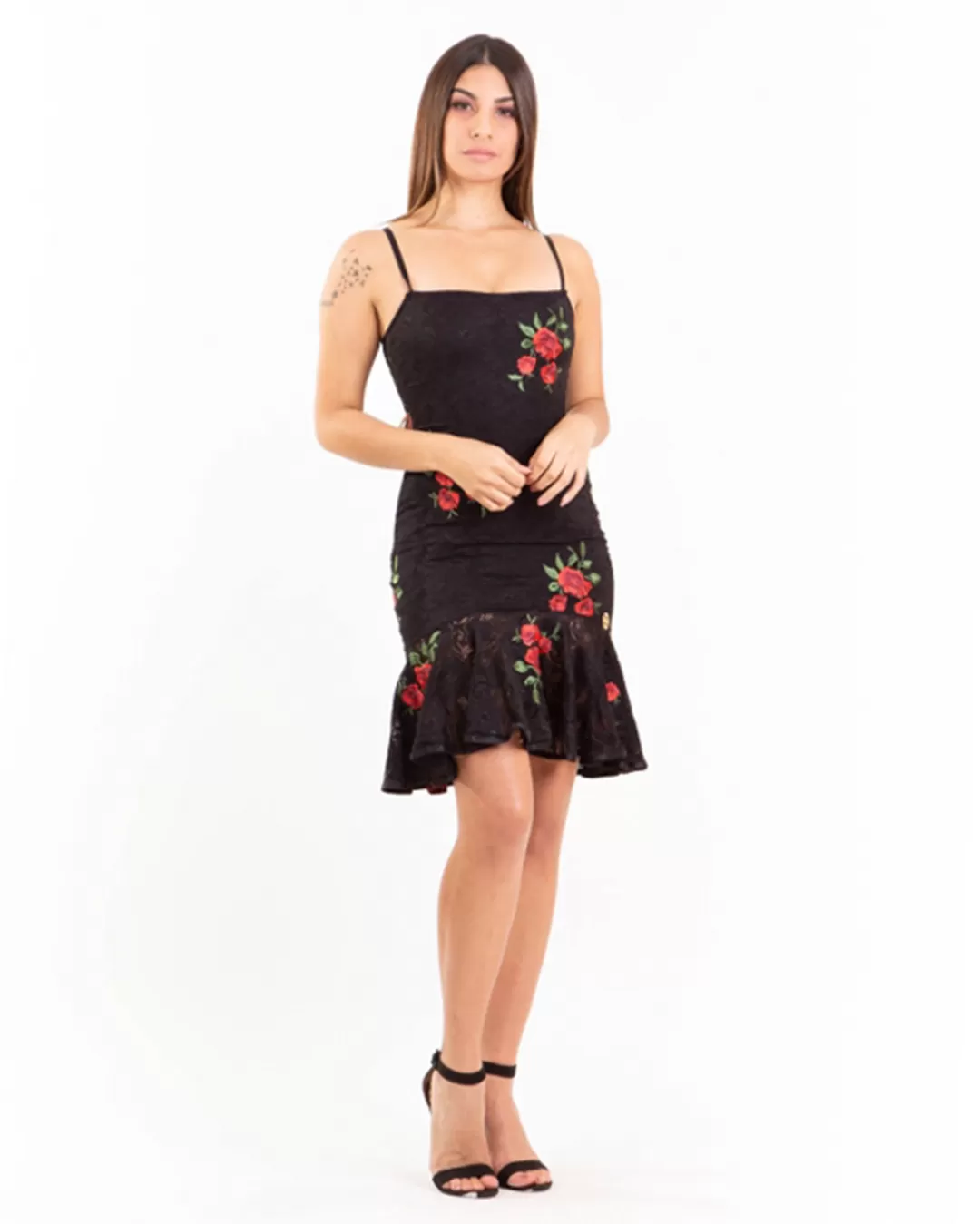 Miss Misses - Vestido Miss Misses Bordado Renda Preto - 10006272