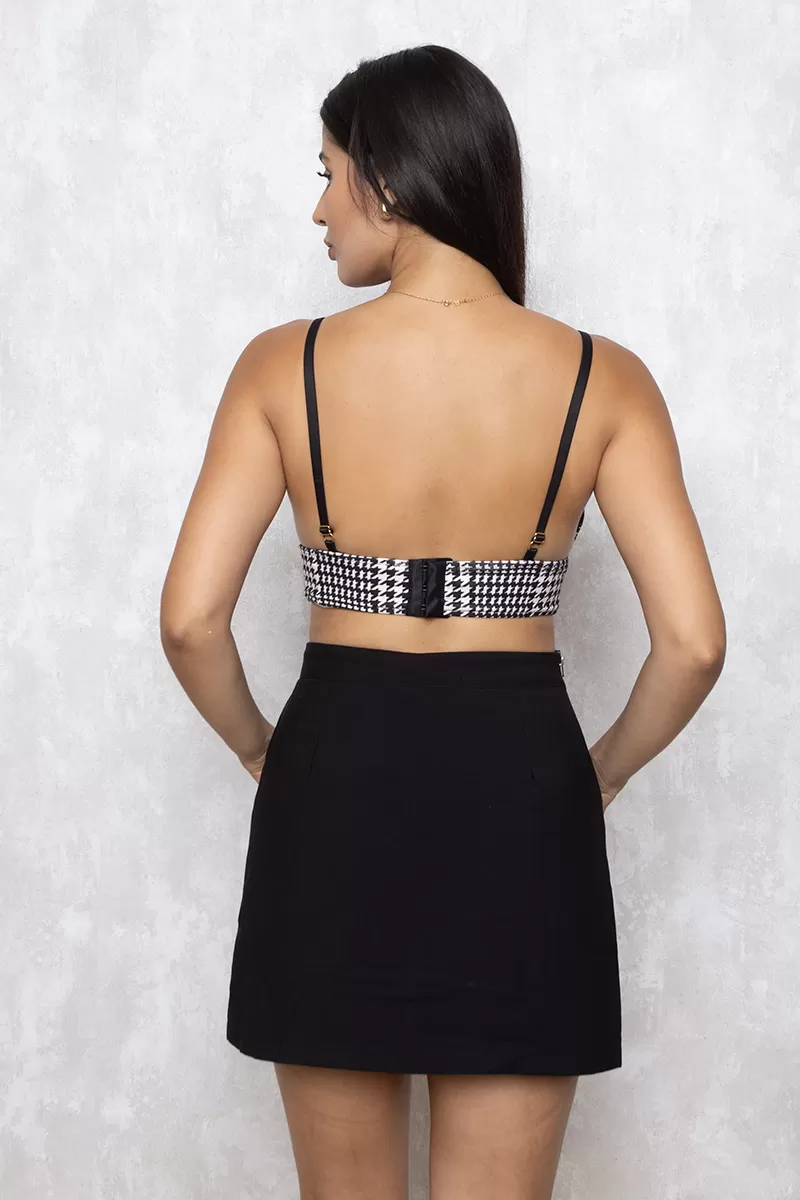 Miss Misses - Top Miss Misses With Gray Plaid Bracket - 15962