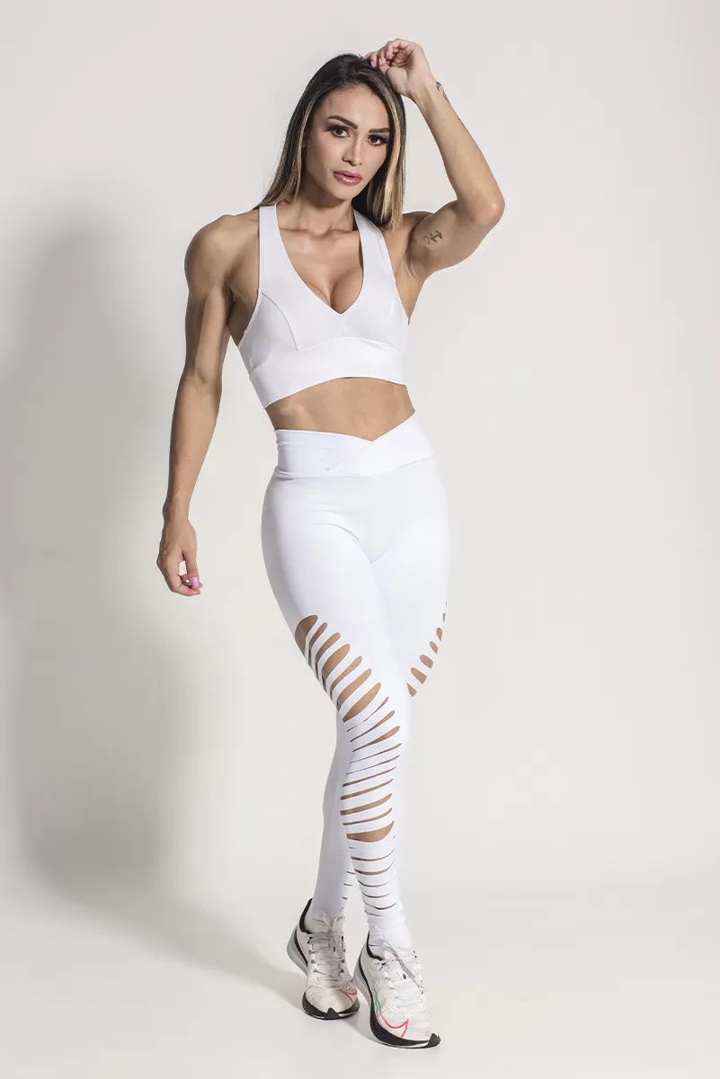 Canoan - Top Nadador com Decote Branco - 79455