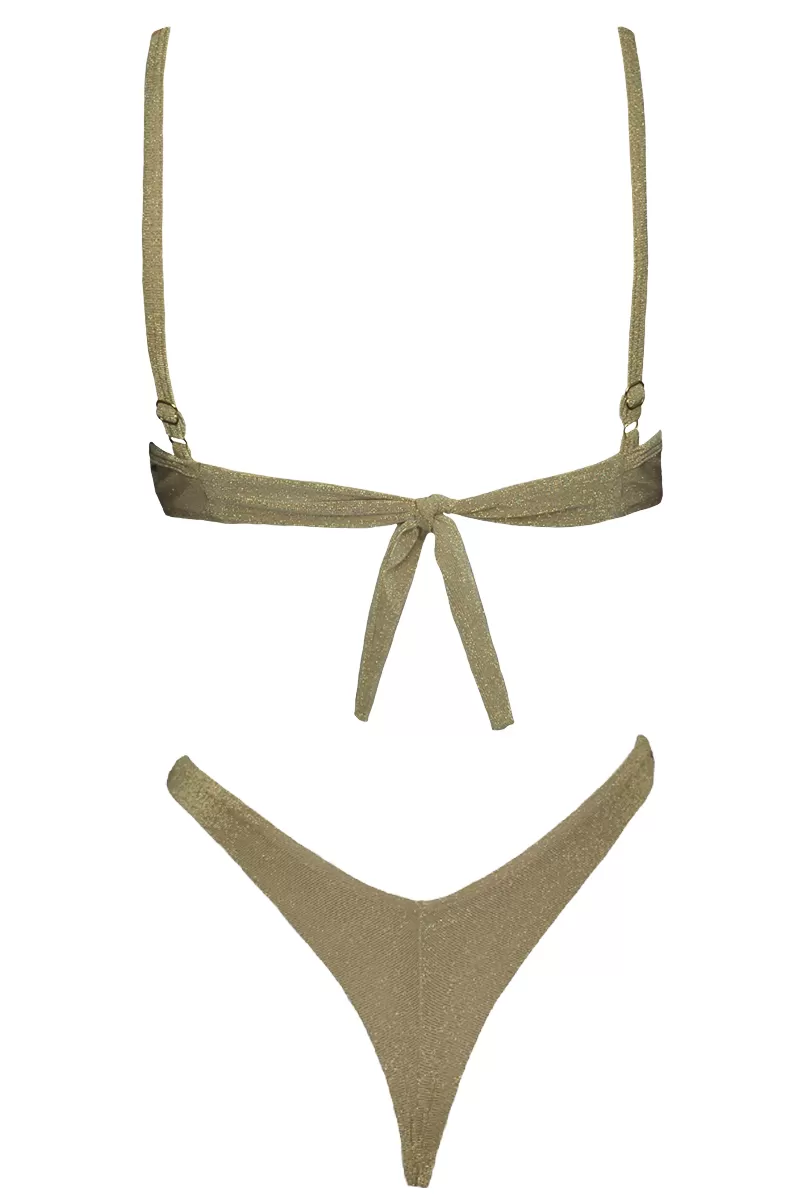 Trincks Beachwear - Bikini Trincks Aro V Lurex Nude - BQ109