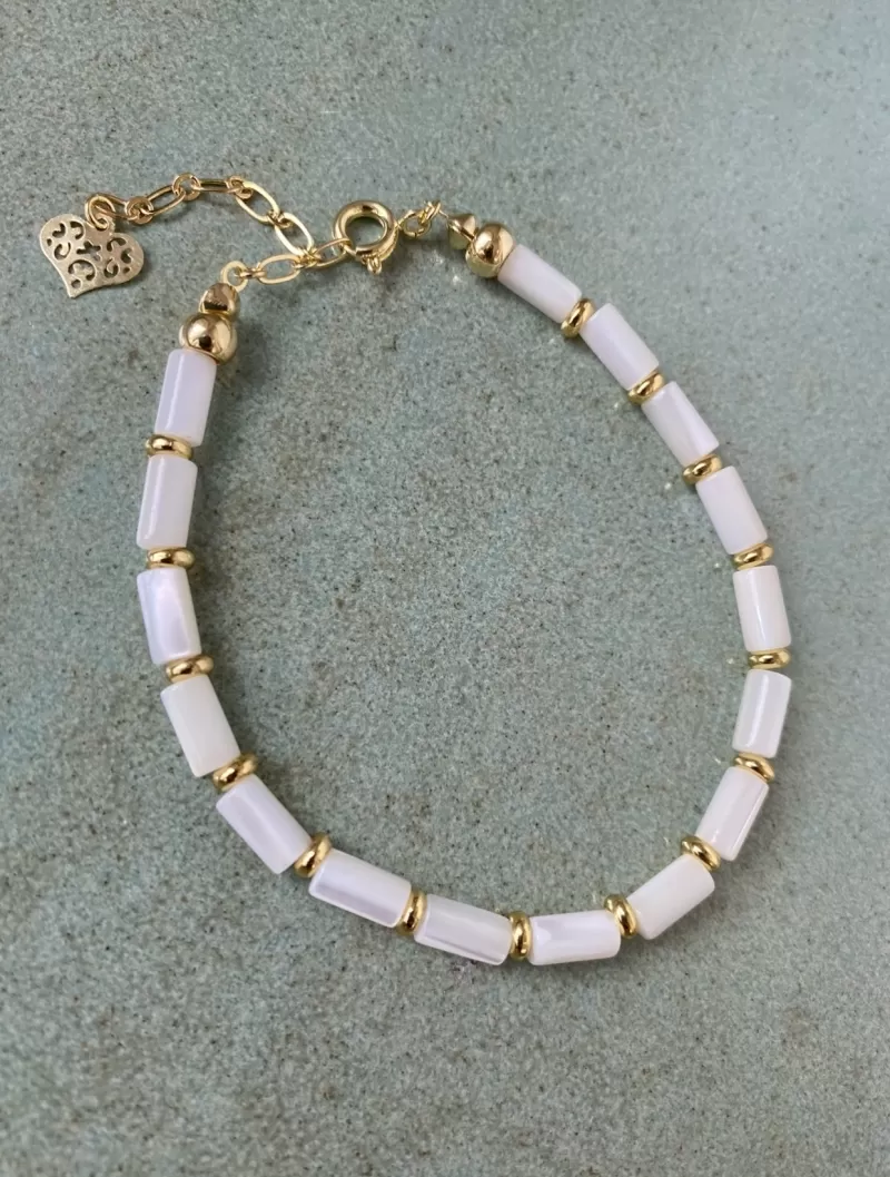 Mikabe - Pulseira Tubinhos Madrepérola - MK860