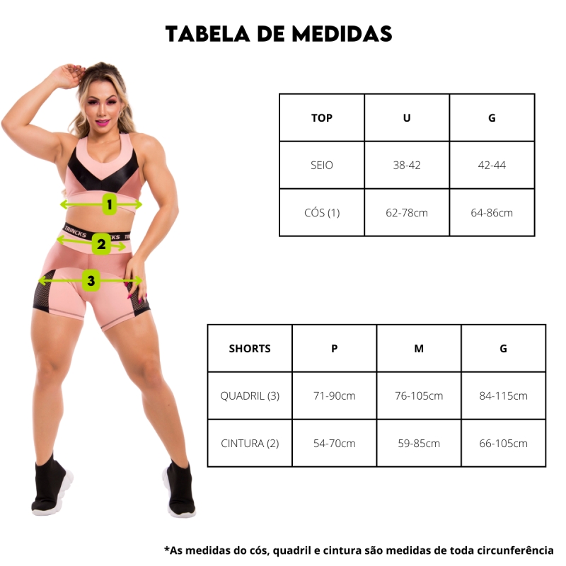 Elastic Power Trincks - Conjunto Fitness Top y Pantalón Corto y Top Elástico Rojo - cjsh-010637