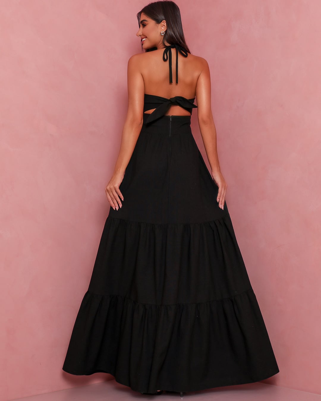 Dot Clothing - Dress Dot Clothing Long Black Bust Hoop - 1560PRET