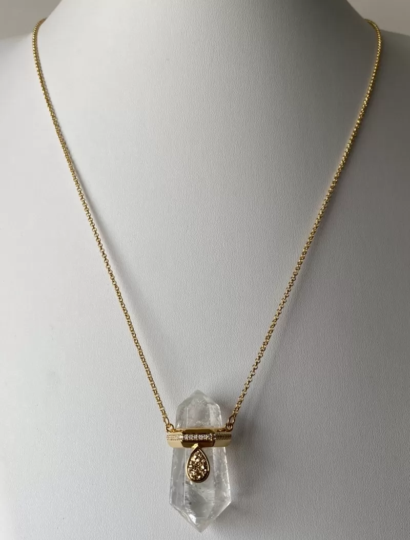Mikabe - Colar Energy Cristal Ouro - MK1026