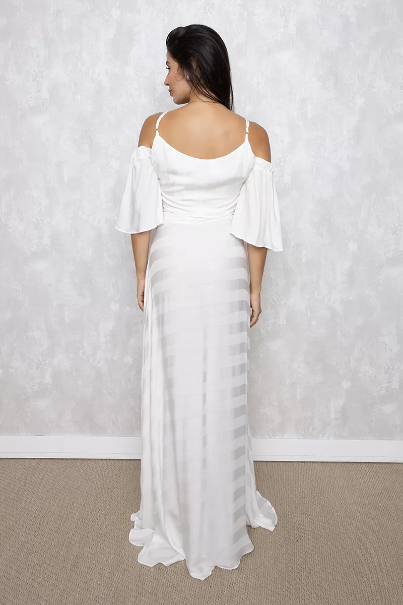 Limone - Conjunto Limone Saia de fenda e Cropped Offwhite - 08-231OFF