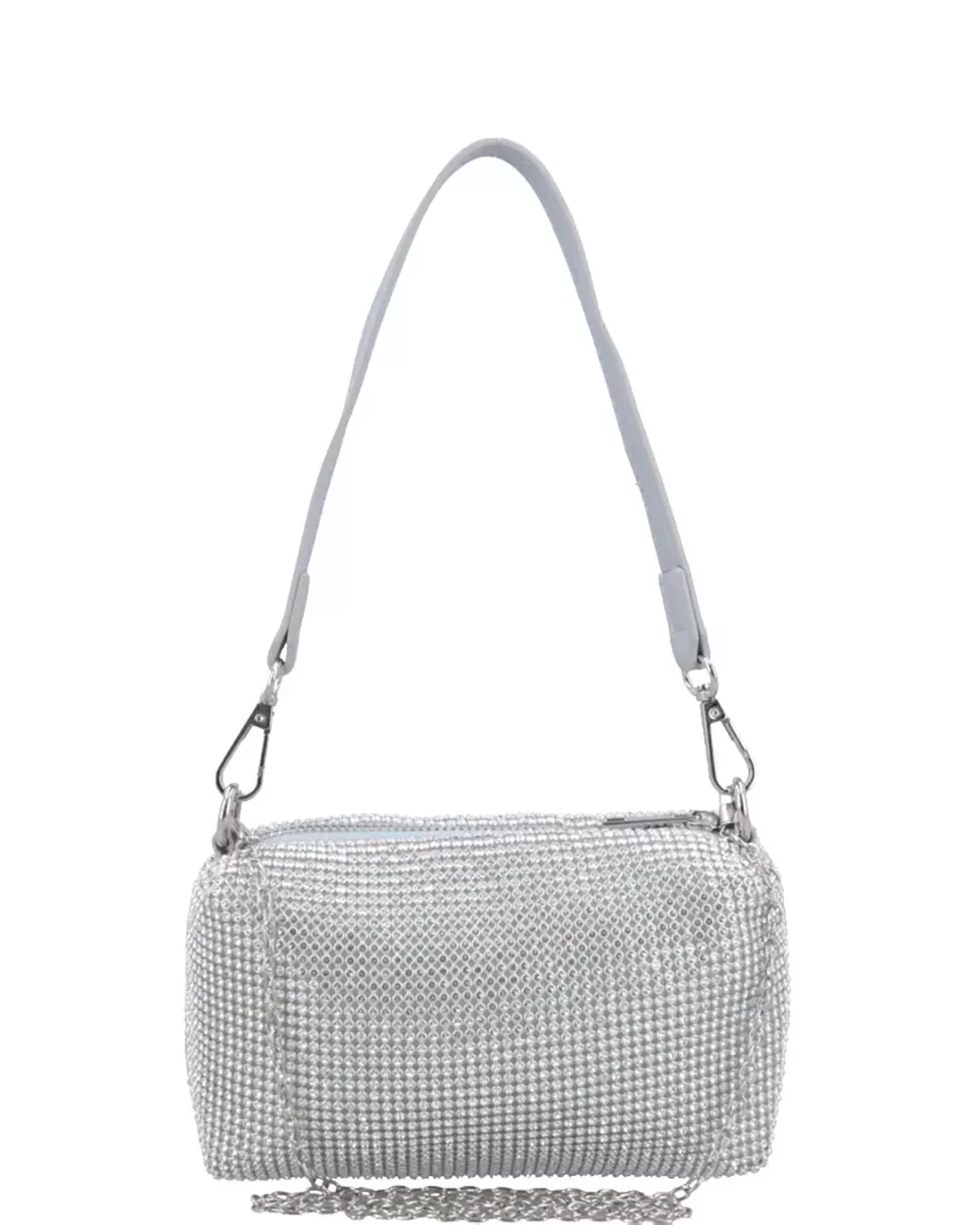 Bauarte - Silver Rhinestone Party Bauarte Hand Bag - 00236321037PRAT