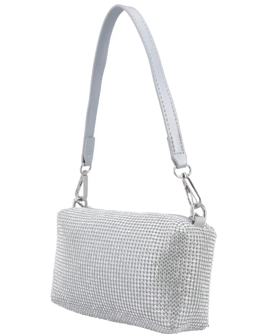 Bauarte - Silver Rhinestone Party Bauarte Hand Bag - 00236321037PRAT