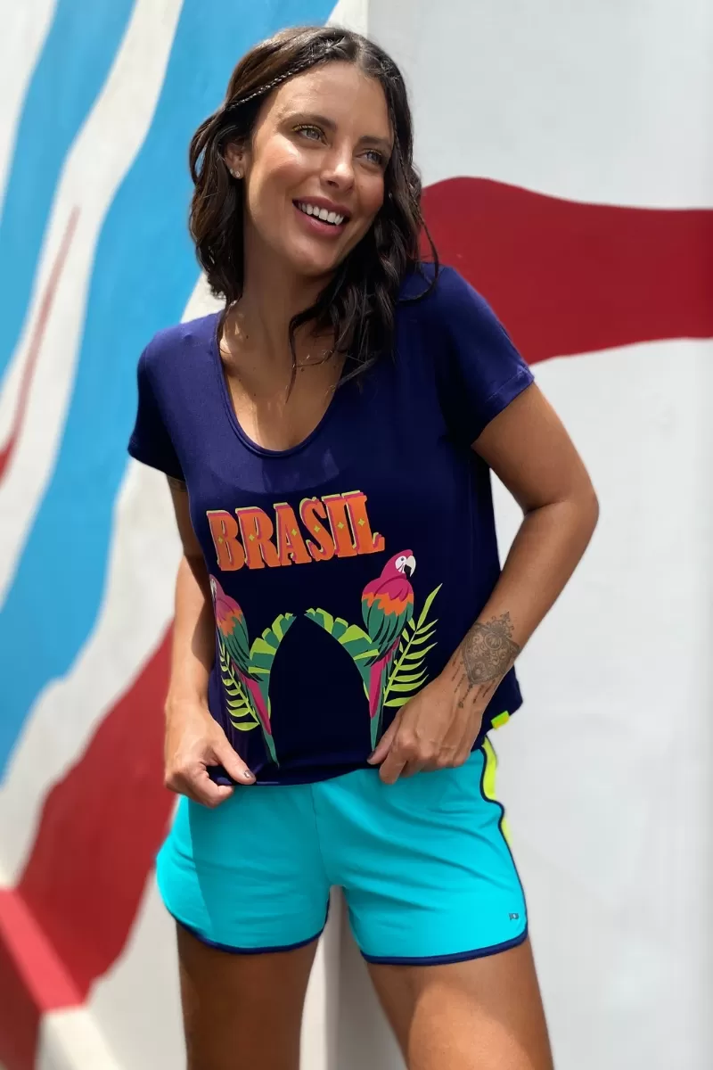 Trilha Verão - Blusa Cropped Mônica 01 - J0031 VISCO COPA