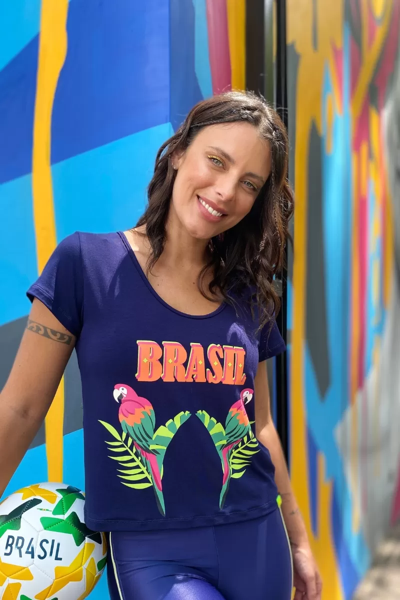 Trilha Verão - Blusa Cropped Mônica 01 - J0031 VISCO COPA