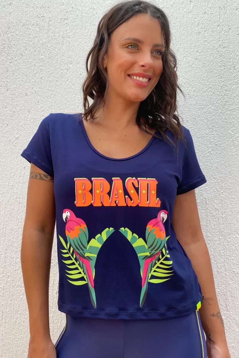Trilha Verão - Blusa Cropped Mônica 01 - J0031 VISCO COPA