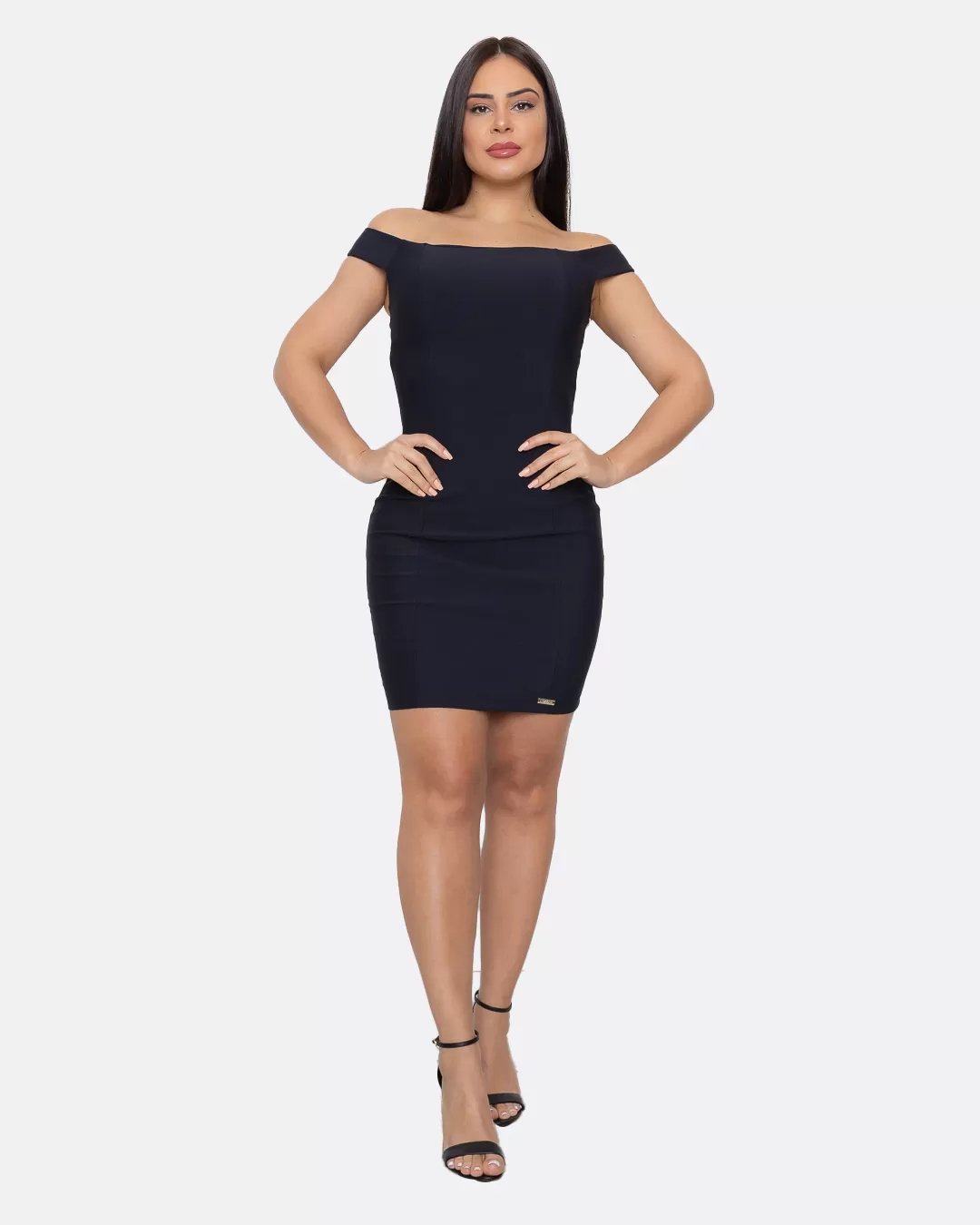 Limone - Vestido Limone Justo Ombro a Ombro Preto - 03-3781PRETO