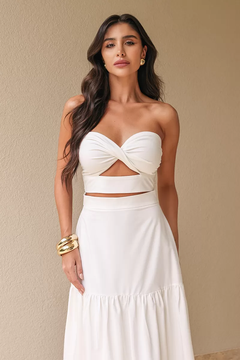 Dot Clothing - Dress Dot Clothing Midi White - 1458OFF